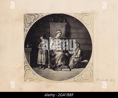 Fotoproduktion (vermutlich) eines Abdrucks zu einem Gemälde von Adolph Tidemand. Teil des englischen Familienalbums mit Fotos von Menschen, Reisen, Cricket und Kunstwerken. Stockfoto