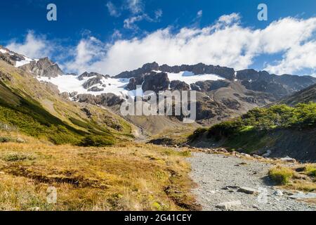 Glaciar Martial in der Nähe von Ushuaia, Feuerland, Argetina Stockfoto