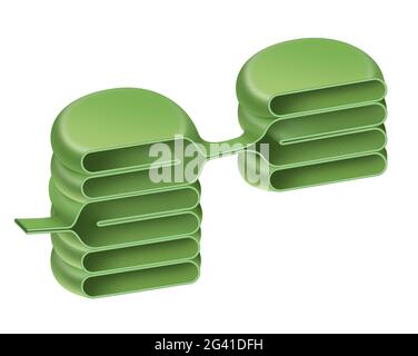 Struktur von Chloroplast-Granum. Thilakoide Stockfoto