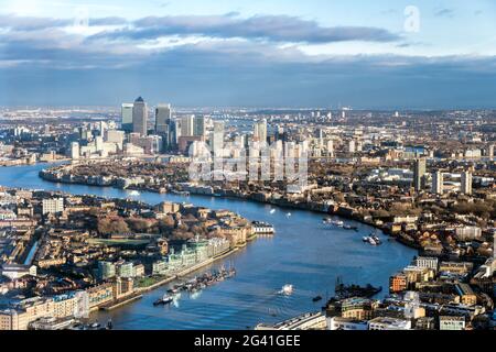 Blick von der Shard in London Stockfoto