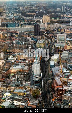 LONDON - Dezember 6: Blick von der Shard in London am 6. Dezember 2013 Stockfoto