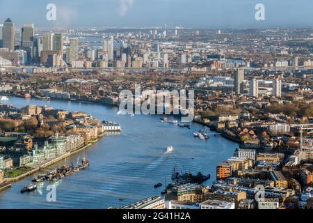 Blick von der Shard in London Stockfoto