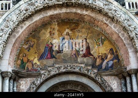 Teilansicht des Saint Marks Basilika Venedig Stockfoto