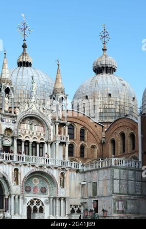 Teilansicht des Saint Marks Basilika Venedig Stockfoto