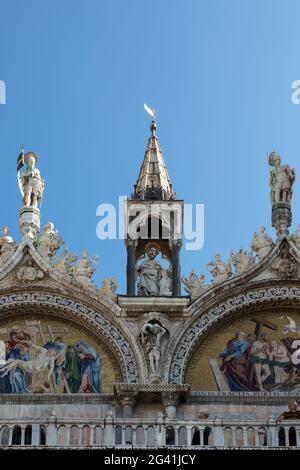 Teilansicht des Saint Marks Basilika Venedig Stockfoto
