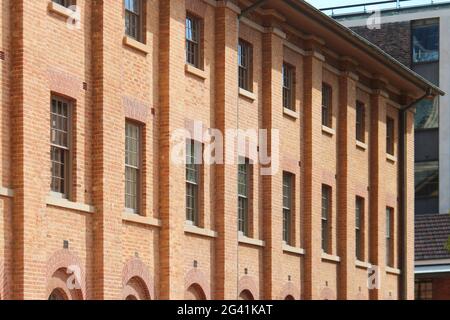 Backsteingebäude (hyde Park Baracken) in sydney (australien) Stockfoto