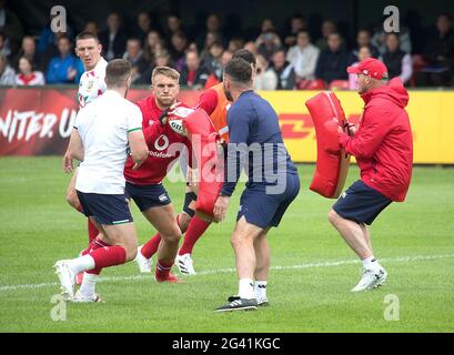 Chris Harris von British & Irish Lions während der Trainingseinheit im Stade Santander International in Saint Peter, Jersey. Bilddatum: Freitag, 18. Juni 2021. Stockfoto