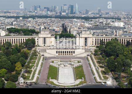 Blick vom Eiffelturm Stockfoto