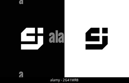 Alphabet Buchstaben Monogramm Logo SJ, JS, S Vektor-Vorlage Stock Vektor