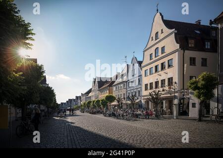 Marktplatz Günzburg, Landkreis Schwaben, Bayern, Donau, Deutschland Stockfoto