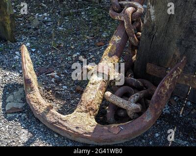 Alten rostigen Anker Stockfoto