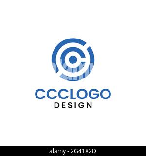 Initial Letter CCC Circle Simple elegant minimalistisch einzigartiges Retro Vintage Logo Design Stock Vektor