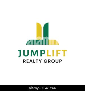 Anfangsbuchstabe JL LJ für Immobilien Immobilien Kapital Immobilien einfach elegant minimalistisch einzigartiges Retro Vintage Logo Design Stock Vektor