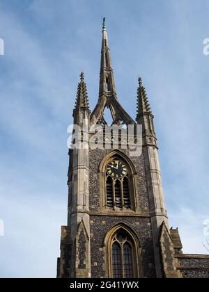 FAVERSHAM, KENT/UK - März 29: Blick auf St. Mary Charity-Kirche in Faversham Kent am 29. März 2014 Stockfoto