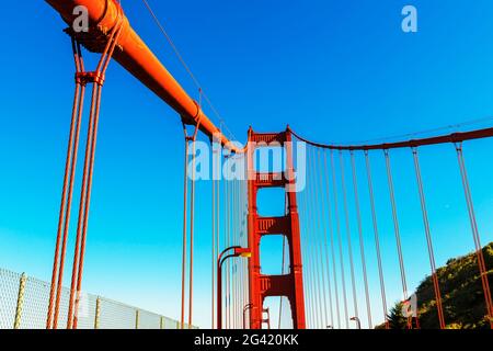 Blick auf die Golden Gate Bridge, San Francisco, Kalifornien, USA Stockfoto