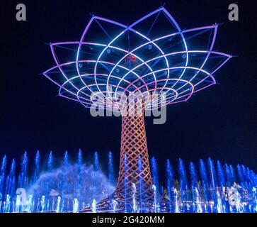 Baum des Lebens auf der Expo in Mailand Italien Stockfoto