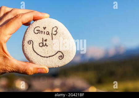 Grüße in Bayern, Chiemgau, Bayern, Deutschland Stockfoto