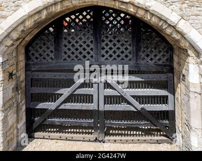 Blick auf den Verräter Tor an der Tower of London Stockfoto