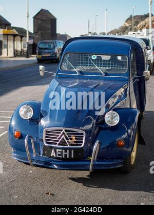 Alten Citroen Auto geparkt in Hastings Stockfoto