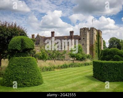 Ansicht von Hever Castle und Gelände in Hever Kent Stockfoto