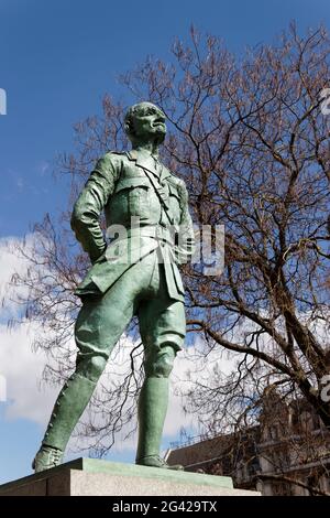 LONDON/GROSSBRITANNIEN - 21. März: Statue von Ian Christian Smuts in London am 21. März 2018 Stockfoto
