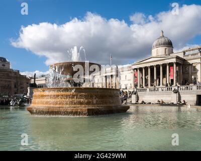 Ansicht des Trafalgar Square Stockfoto