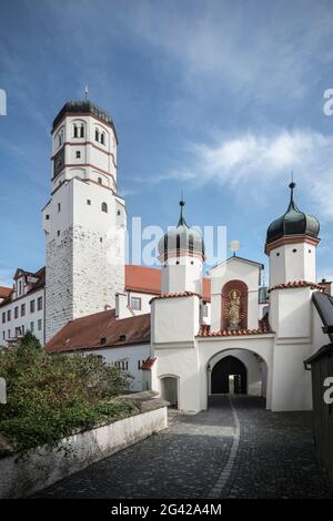 Schloss in Dillingen an der Donau (heute Finanzamt), Bayern, Deutschland Stockfoto