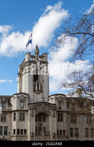 LONDON/GROSSBRITANNIEN - 21. März: Fassade des Obersten Gerichts der Vereinigten Königreich in London am 21. März 2018 Stockfoto