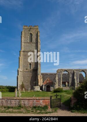 St Andrew Covehithe mit Benacre Kirche in Covehithe Stockfoto