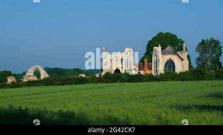 Die Ruinen der Abtei Leiston in Leiston Suffolk am 25. Mai 2017 Stockfoto