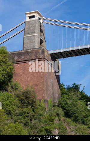 BRISTOL, Großbritannien - 14. Mai: Blick auf die Clifton Suspension Bridge in Bristol am 14. Mai 2019 Stockfoto