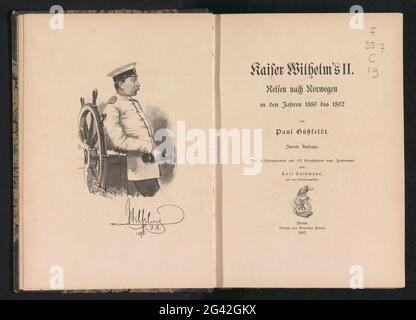 Kaiser Wilhelms II. Reist in den Jahren 1889 bis 1892 nach Norwegen. Stockfoto