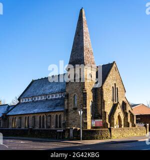 EAST GRINSTEAD, WEST SUSSEX, UK - JANUAR 25 : Blick auf die Moat Church in East Grinstead am 25. Januar 2021 Stockfoto