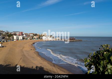 Broadstairs, KENT/UK - 29. JANUAR: Blick auf den Broadstairs Beach am 29. Januar 2020. Nicht identifizierte Personen Stockfoto