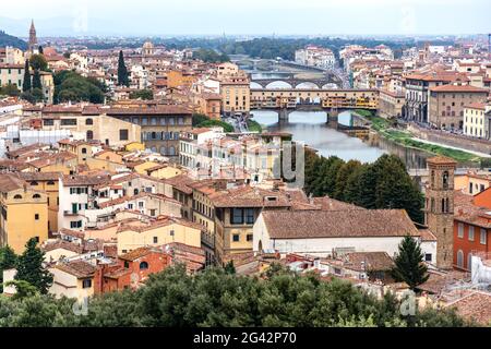 Florenz, Toskana/Italien - Oktober 20: Skyline von Florenz am 20. Oktober 2019 Stockfoto