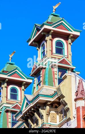 Gebäude an der 5th Avenue, Gaslamp Quarter, San Diego, California, Vereinigte Staaten von Amerika, Stockfoto