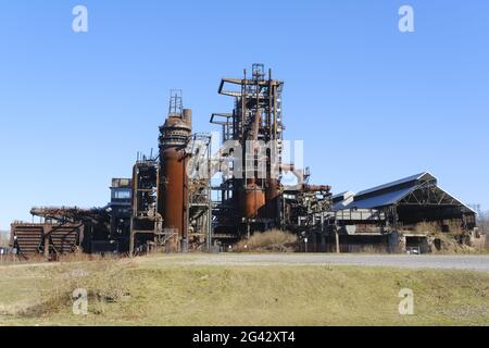 Stahlwerke Phoenix-West, Hoerde, Dortmund, Ruhrgebiet, Nordrhein-Westfalen, Deutschland, Europa Stockfoto