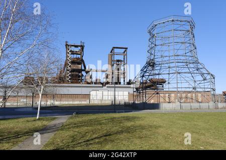 Stahlwerke Phoenix-West, Hoerde, Dortmund, Ruhrgebiet, Nordrhein-Westfalen, Deutschland, Europa Stockfoto