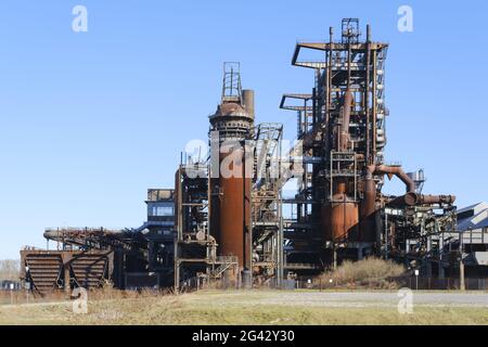 Stahlwerke Phoenix-West, Hoerde, Dortmund, Ruhrgebiet, Nordrhein-Westfalen, Deutschland, Europa Stockfoto