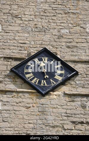 Einhändige Uhr, St. Nichola Church, Swineshead, Bedfordshire Stockfoto