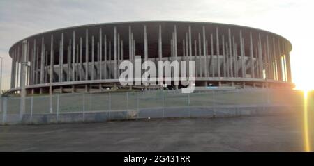 Brasilia, Brasilien. Juni 2021. Brasilia, Distrito Federal, Brasilien. Juni 2021. (INT) Copa America: Argentinien und Uruguay. 18. Juni 2021, Brasilia, Bundesdistrikt, Brasilien: Blick auf das Stadion Mane Garrincha, das am Freitag (18.) ein Fußballspiel zwischen Argentinien und Uruguay ausgetragen wird, das für die zweite Runde der Gruppe A von Copa America gültig ist. Kredit: Leco Viana/TheNews2 Gutschrift: Leco Viana/TheNEWS2/ZUMA Wire/Alamy Live News Gutschrift: ZUMA Press, Inc./Alamy Live News Stockfoto