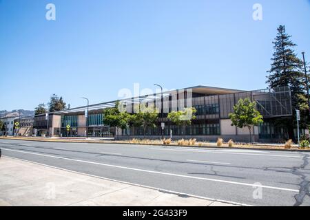 Der Ed Roberts Campus in Berkeley, Kalifornien. Der Ed Roberts Campus erinnert an das Leben und die Arbeit von Edward V. Roberts, einem frühen Führer in der Indep Stockfoto