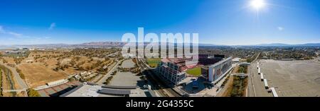 Luftaufnahme des Levis Stadions, Santa Clara, Kalifornien, USA Stockfoto