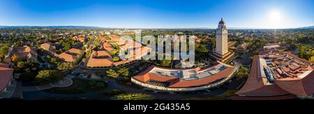 Luftaufnahme der Stanford University, Stanford, Kalifornien, USA Stockfoto