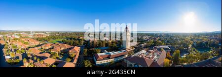 Luftaufnahme der Stanford University, Stanford, Kalifornien, USA Stockfoto