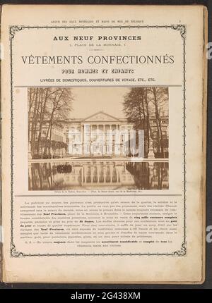 Blick auf die Fassade des Palastes der Nation in Brüssel; Palais de la Nation, Brüssel. . Stockfoto