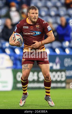 Huddersfield, Großbritannien. Juni 2021. Josh Jones (13) von Huddersfield Giants während des Spiels in Huddersfield, Vereinigtes Königreich am 6/18/2021. (Foto von Mark Cosgrove/News Images/Sipa USA) Quelle: SIPA USA/Alamy Live News Stockfoto