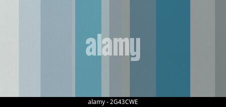 Baumwollstoff-Textur bedruckt mit blauen Streifen. Horizontales Banner Stockfoto
