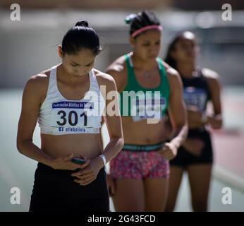 Cochabamba, Bolivien. Juni 2021. COCHABAMBA, OR - 18.06.2021: GRAND PRIX CLASIFICATORIA OLIMPIADAS - während des Grand Prix Clasificatoria Olimpiadas, der im Pista Atletica GAMC in Cochabamba stattfand, OR. Quelle: Foto Arena LTDA/Alamy Live News Stockfoto