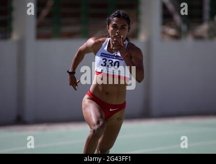 Cochabamba, Bolivien. Juni 2021. COCHABAMBA, OR - 18.06.2021: GRAND PRIX CLASIFICATORIA OLIMPIADAS - während des Grand Prix Clasificatoria Olimpiadas, der im Pista Atletica GAMC in Cochabamba stattfand, OR. Quelle: Foto Arena LTDA/Alamy Live News Stockfoto